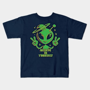 Believe In Yourself // Funny Alien Inspiration Kids T-Shirt